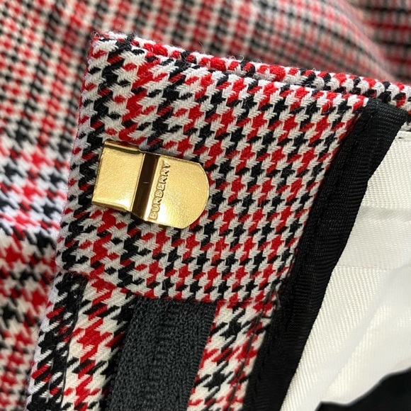 Burberry Wool Houndstooth Check Tailored Trousers Sz 8 New - Picture 12 of 16